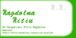 magdolna mitiu business card